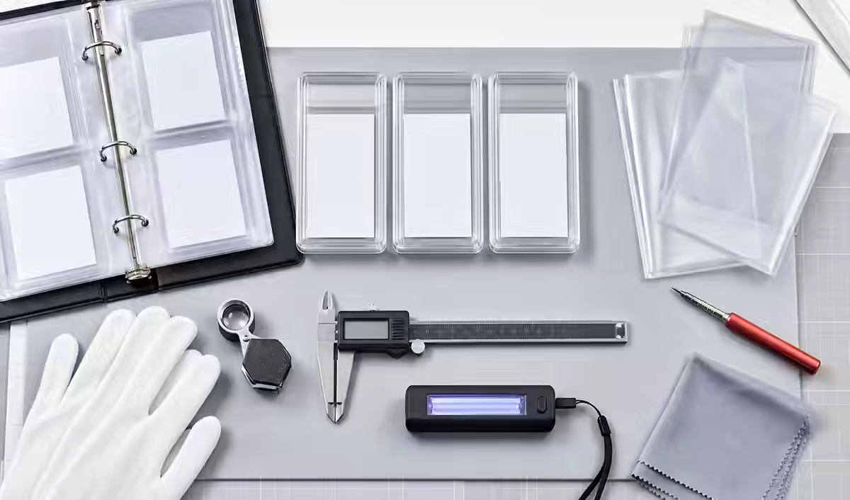 Collector inspection tools on a workbench